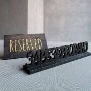 Табличка Резерв двостороння 17*6см коричнева