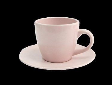 Чашка с блюдцем Marble Pink 300 мл