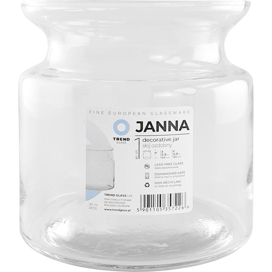 Ваза Janna 15 см Trend glass