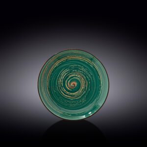 Тарілка десертна Wilmax SPIRAL GREEN 18 см