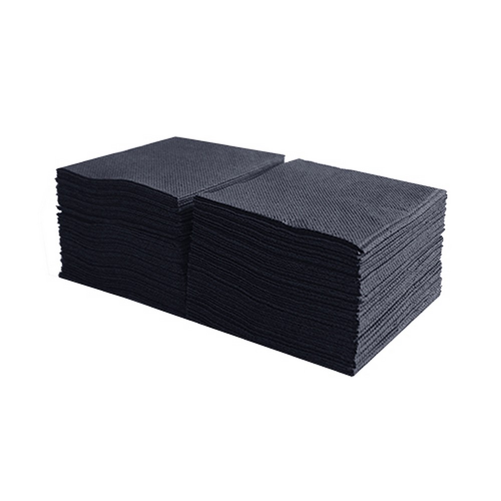 Серветки столові 2шар. чорні 25x23,6см 100шт. W-складання