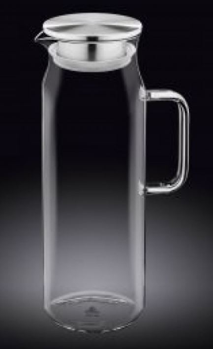 Глечик скляний з кришкою Wilmax 1500 мл