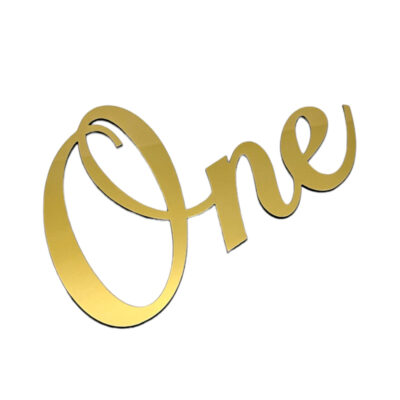 Топер золотий з полістиролу "One"
