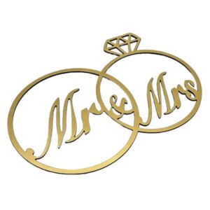 Топер золотий з полістиролу "Mr-Mrs"